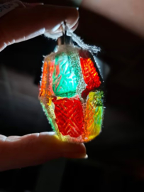 Oude Antiek Vintage Kerstbal 8615 Lampion