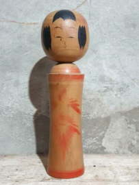 Oude Vintage Japanse Kokeshi Houten Pop Doll Dento