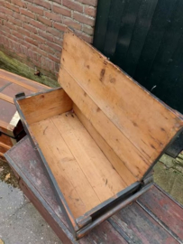 Oude Antiek Houten Kist PRIMA Deventer Koek