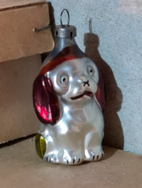 Oude Antieke Kerstbal 8653 Hond