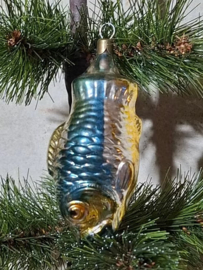 Oude Antiek Vintage Kerstbal 10017 Vis