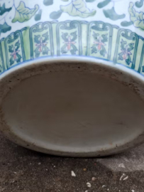 Oude Vintage Chinese Bloempot Planter XL