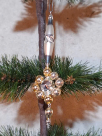 Oude Antiek Vintage Kerstbal 10162 Gablonzer Hanger