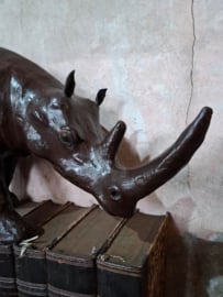 Oude Antieke Lederen Rhino Neushoorn Liberty of Londen