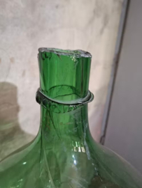 Oude Antieke Franse Gistfles Dame Jeanne Demijohn Gesabreerd