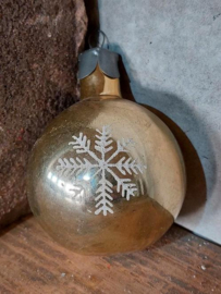 Oude Antiek Vintage Kerstbal 6282 Sneeuwvlok