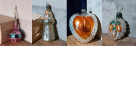 Oude Antieke & Vintage Kerstballen Figuren