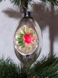 Oude Antieke Kerstbal 8516 Ajeko Olijf Deukbal Zonnetje