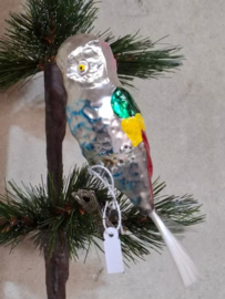 Oude Antieke Kerstbal 8920B Vogel op Clip Parkiet Parrot Papegaai Kaketoe