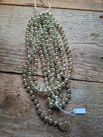 Oude Antieke Kerstbal 8409 Kralenslinger Kralenketting Kralen Slinger Zilver