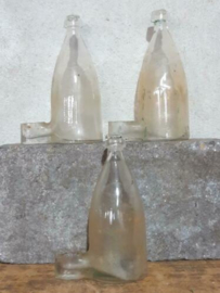 Oud Antiek Glazen Waterflesje Drinkfontein voor Vogelkooi