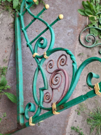 Oud Antiek Smeedijzeren Uithangbord Ornament