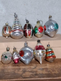 Oude Vintage Kerstballen Oostblok 111385 Assorti