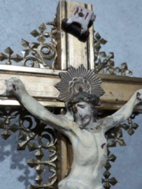 Oude Antieke Crucifix Kruisbeeld Jezus Filligrain