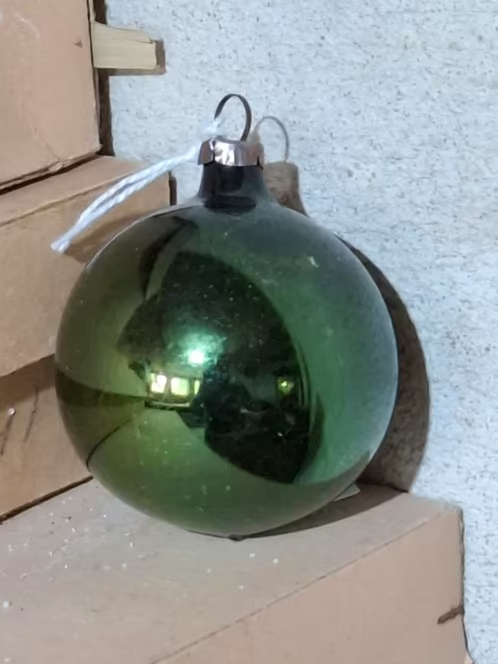 Oude Antiek Vintage Kerstbal 8750A Groen