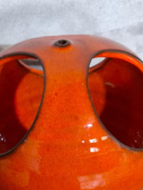 Oude Vintage Bloempot Oranje Ravelli Keramobile