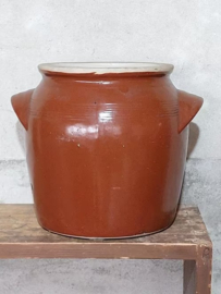 Oude Brocante Franse Grespot Pot Aardewerk Voorraadpot