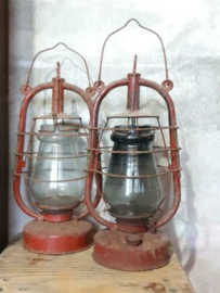 Oude Vintage Kerosine Stormlamp Olielamp USSR Rood