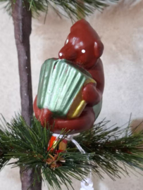 Oude Vintage Kerstbal 9860 USSR Beer met Accordeon