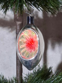 Oude Antieke Kerstbal 8501 Ajeko Olijf Deukbal Zonnetje