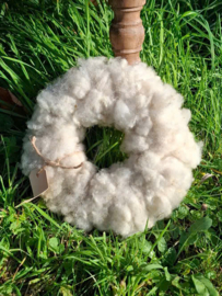 Stoere Schapenwolkrans Schapenwol Krans Wit