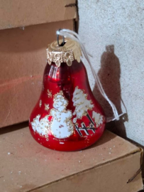 Oude Vintage Kerstbal 8086 Klokje