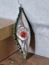 Oude Antiek Vintage Kerstbal 9334 Pegel Deukbal