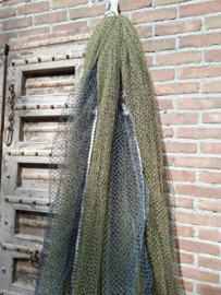 Oud Vintage Visnet Beige Zwart Camouflage