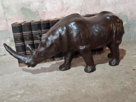 Oude Antieke Lederen Rhino Neushoorn Liberty of Londen