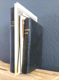 Oude Antieke Set Leren Bijbels Religieuze Boeken