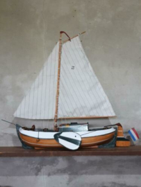 Oude Vintage Modelboot Handwerk Schaalmodel Boot Boeier