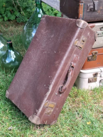 Oude Antiek Vintage Koffer Reiskoffer