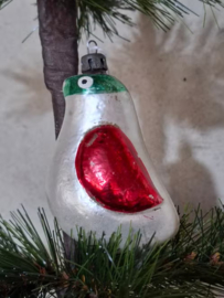 Oude Antiek Vintage Kerstbal 8943 Vogel op Clip