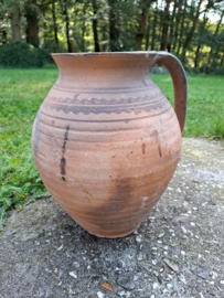 Oude Antieke Aardewerk Roemeense Kan Kruik Terracotta