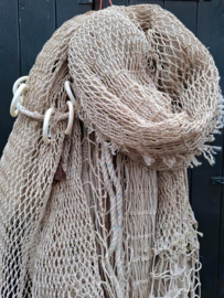 Oud Vintage Visnet Creme Fijn en Grof