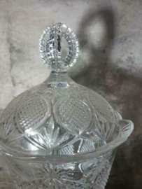 Oude Vintage Kristallen Glazen Bonbonnaire op Voet