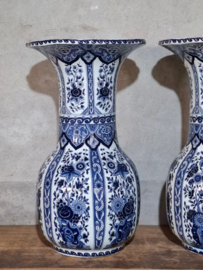 Oude Vintage Grote Delfts Blauw Boch Vaas Royal Sphinx
