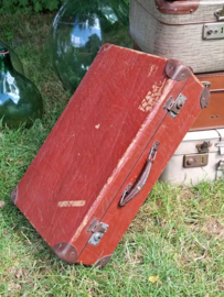 Oude Antiek Vintage Koffer Reiskoffer