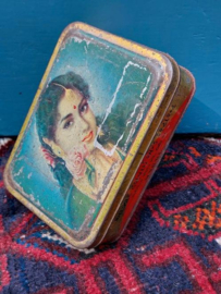 Oude Vintage Indiaanse India Blik Snoepblik Bombay Tin