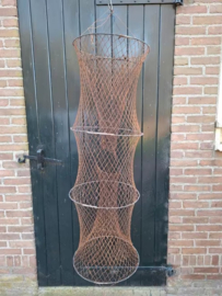 Oud Vintage Katoenen Fuik met Metalen Hoepels