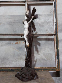 Oude Antieke Crucifix Corpus Kruisbeeld Jezus Biscuit