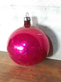 Oude Antiek Vintage Kerstbal 2621 Roze