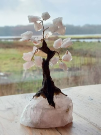 Edelsteen Boom Bonsai Geluksboom Levensboom Rozenkwarts