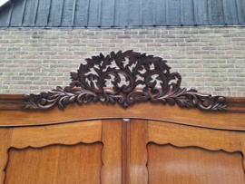 Oude Antieke Biedermeier Kabinet Kast Kuifkast