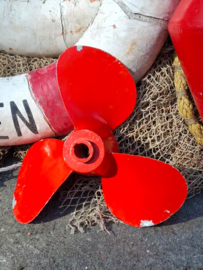 Oude Vintage Metalen Schroef Rood