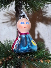 Oude Antiek Vintage Kerstbal 10331 Poppetje