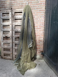 Oud Vintage Visnet Beige Zwart Camouflage