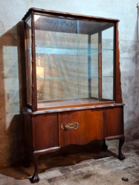Oude Vintage Mid Century Highboard Vitrinekast Kast Vitrine