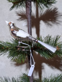 Oude Antiek Vintage Kerstbal 8906B Vogel op Clip