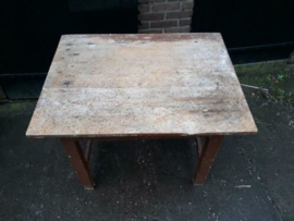 Oude Brocante Houten Tafel Bruin